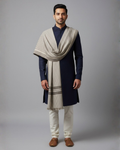 Traditional Striped Winter Lohi For Men - Dark Grey