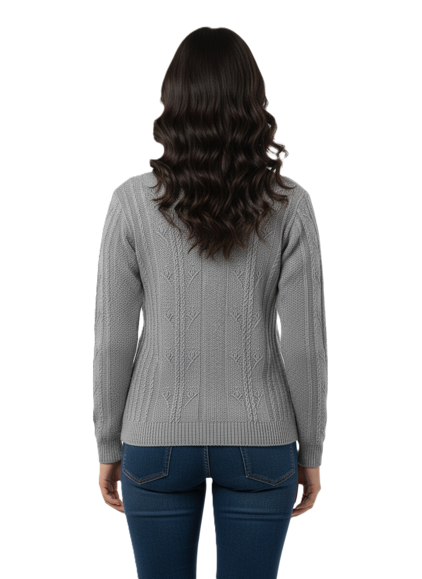 KRITI Winter Rainbow Cardigan DARK GREY Color For Women