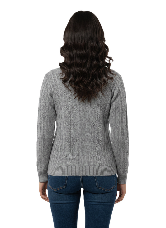 KRITI Winter Rainbow Cardigan DARK GREY Color For Women