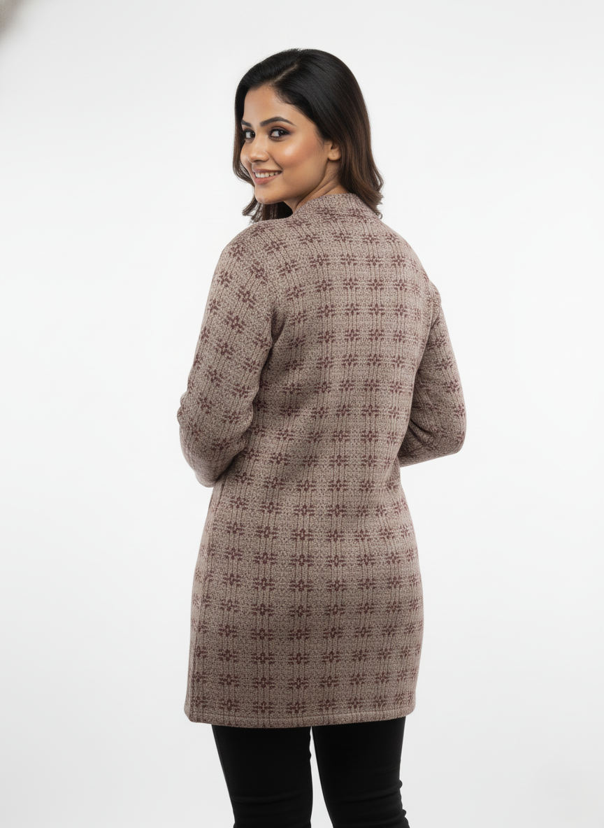 Winter Stylish Hair Cardigan - Light Grey