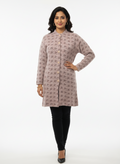 Winter Stylish Hair Cardigan - Peach