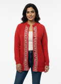 Winter Stylish Hair Cardigan - Red