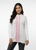 Winter Stylish Hair Cardigan - White