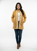 Winter Stylish Hair Cardigan - Mustard