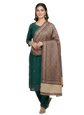 Paisley Pattern Woolen Coffee Color Shawl