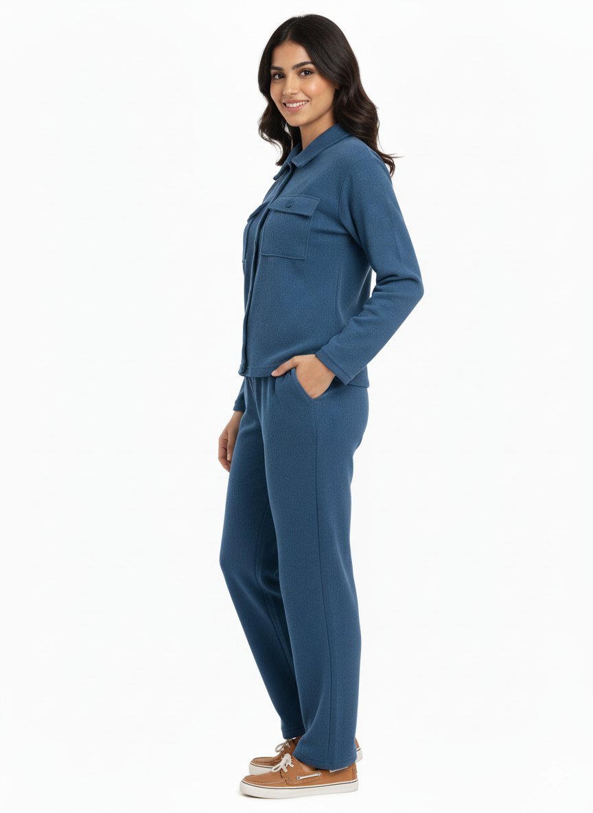 Winter Cotrise Cord Set - Blue