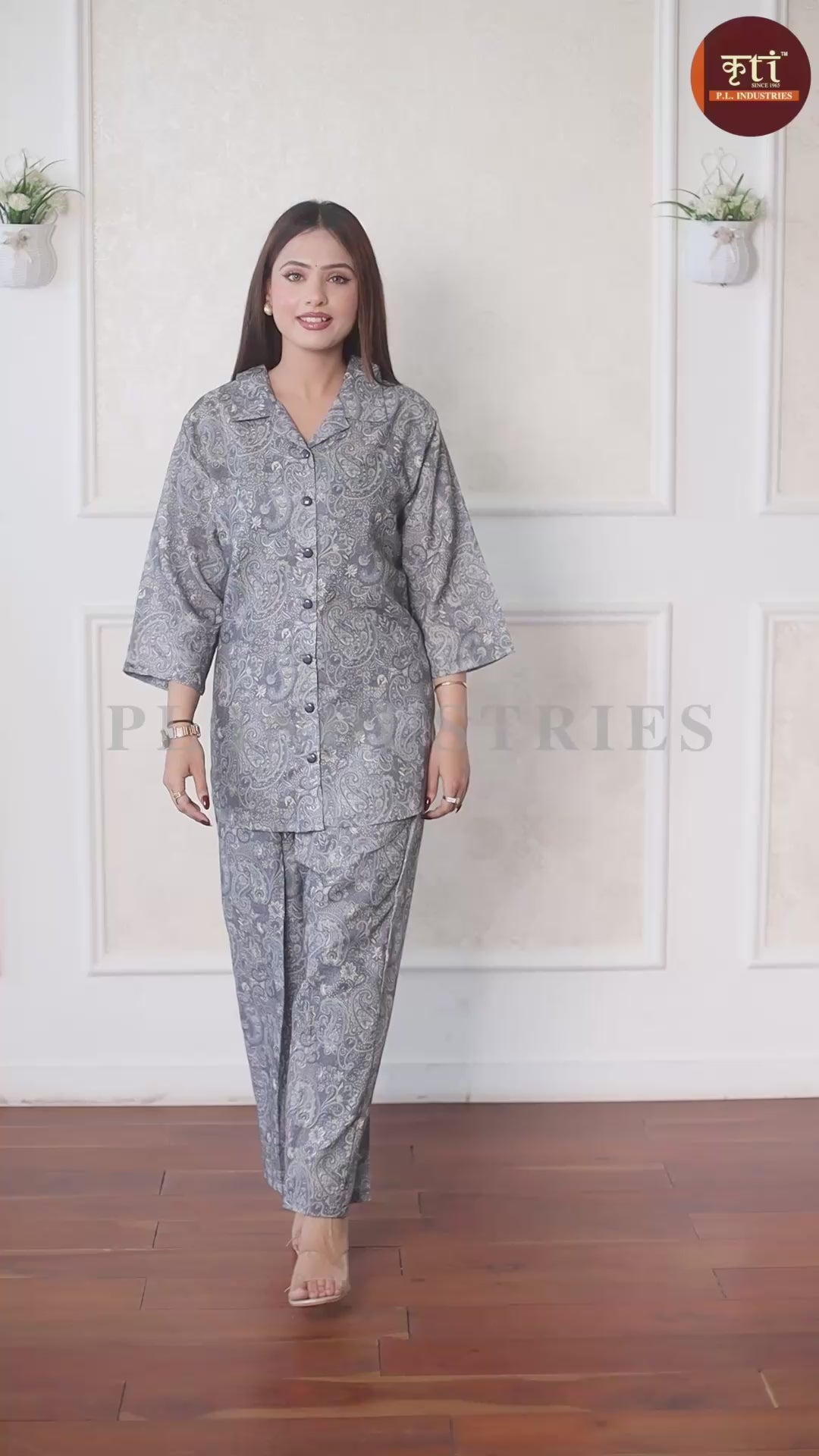 Grey Cotton Co-Ord Set