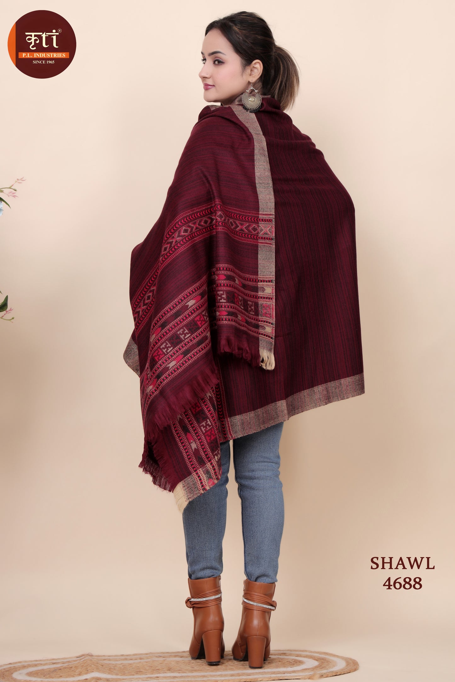 KRITI Acrylic/Viscose Shawl For Women