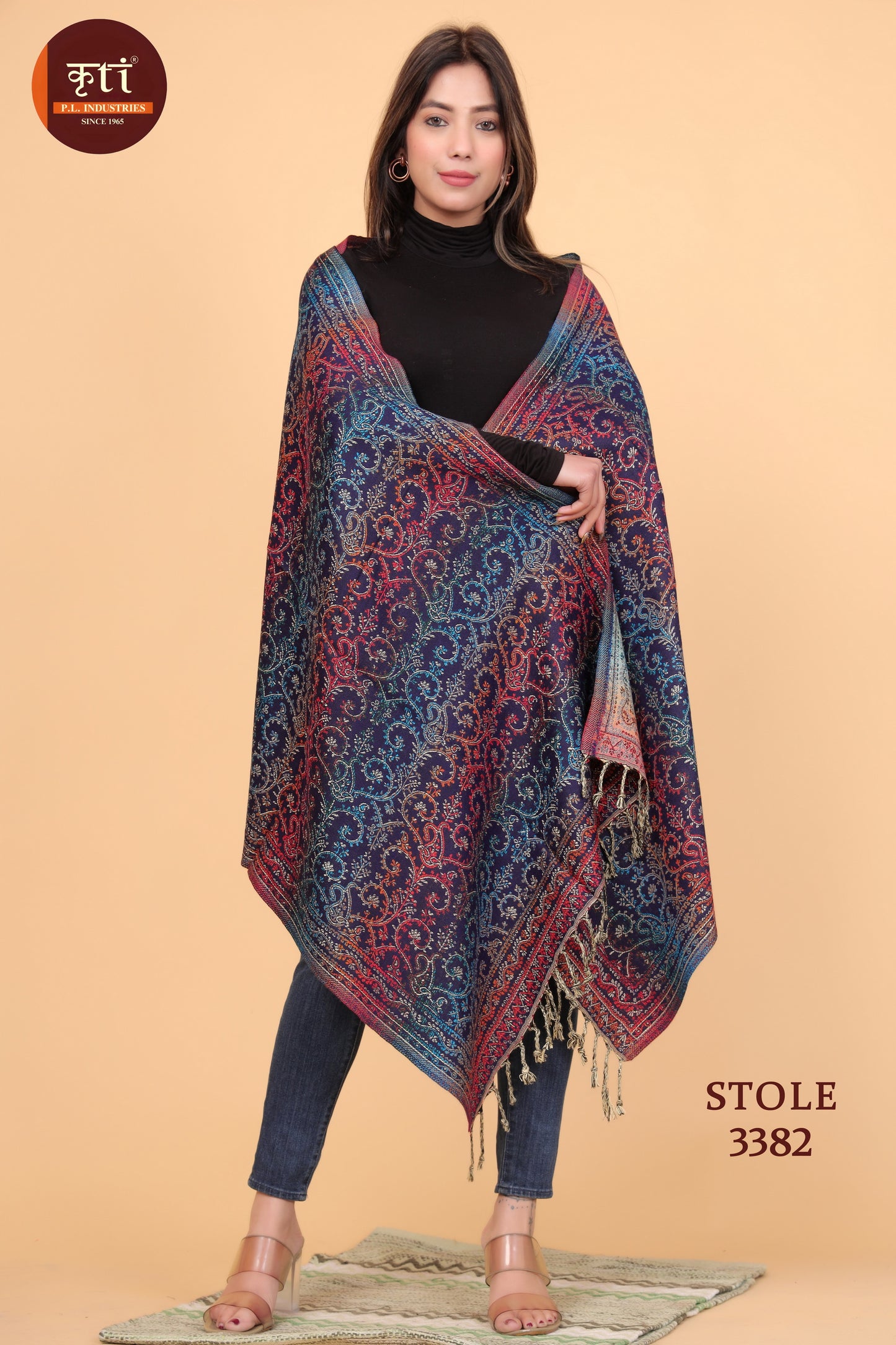 KRITI Wool Blend Stole For Women